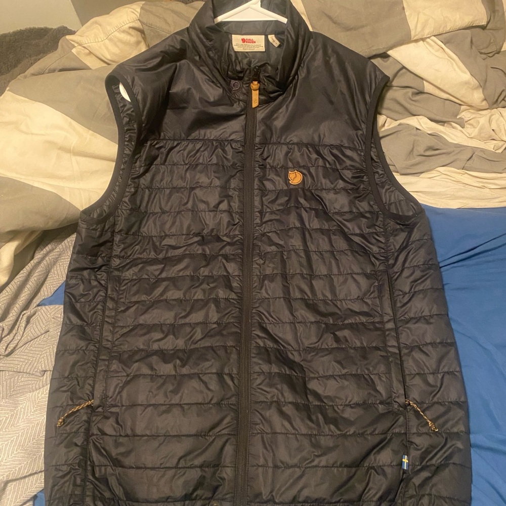 Men's Fjallraven Black Abisko Padded Vest Sz Large